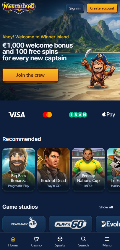 WinnerIsland lobby