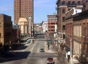 A street view in Aurora, Illinois