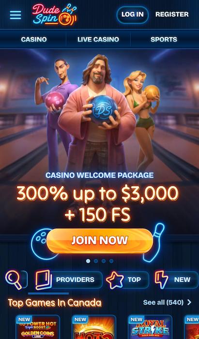 Dudespin lobby