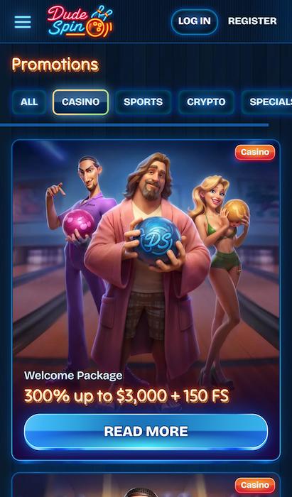 Dudespin promos
