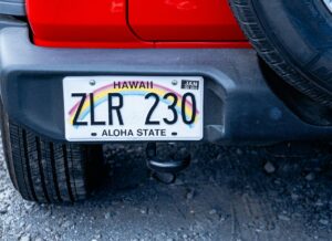 Hawaii license plate