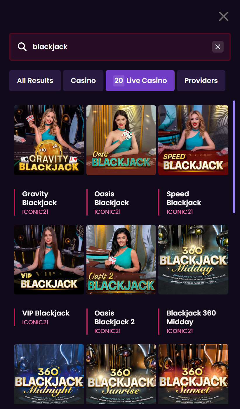 Vegas Now live blackjack
