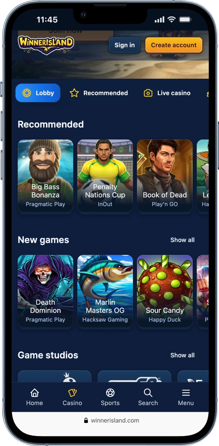 Winner Island games