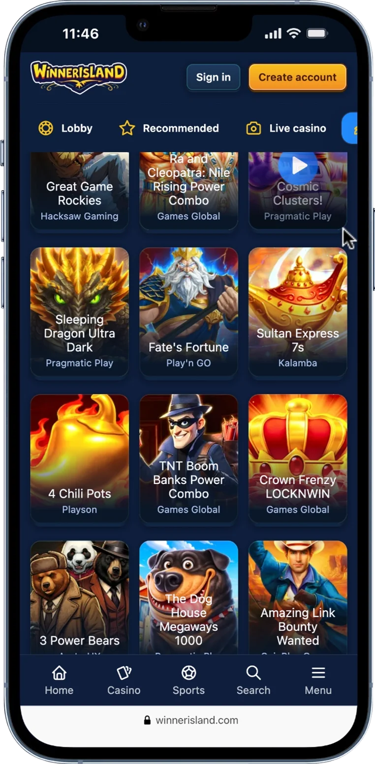 Winner Island new games