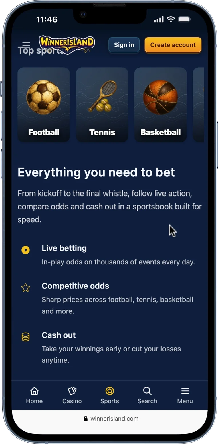 Winner Island sports