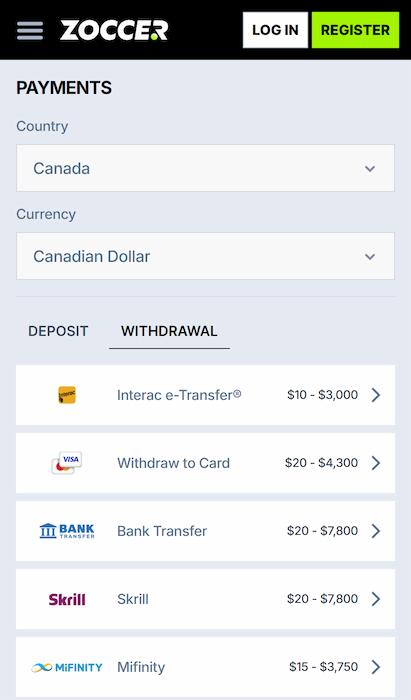 Zoccer payments