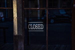 A closed sign