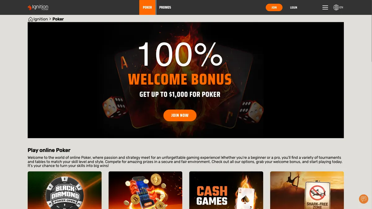 Ignition Poker screenshot